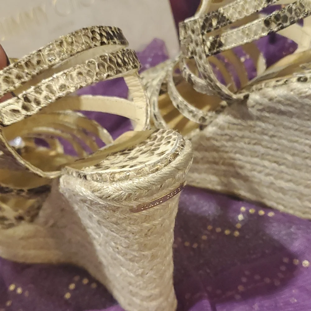 Jimmy Choo Wedge Shoes Python Print - Picture 13 of 15
